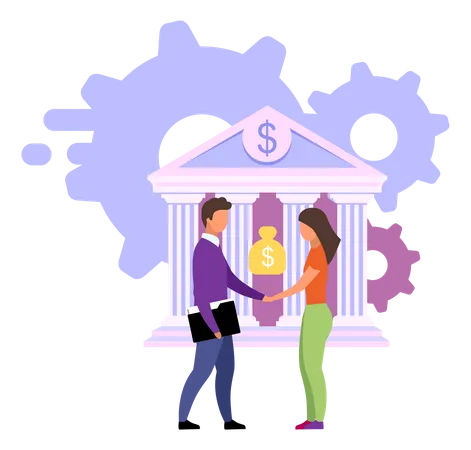 Reliable banking service Illustration
