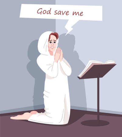 Religious obsession  Illustration