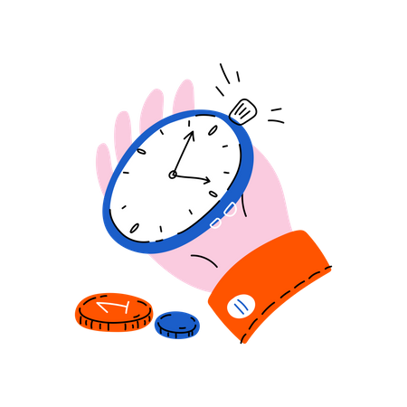 Reloj financiero  Ilustración