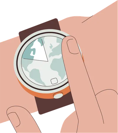 Relojes con el tiempo terrestre agotándose  Ilustración