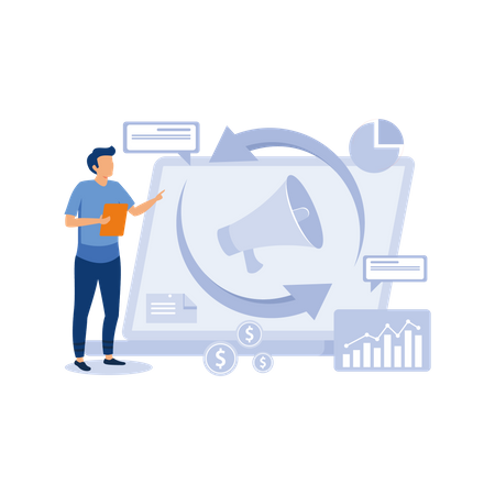 Remarketing abstract concept vector illustration.  Illustration