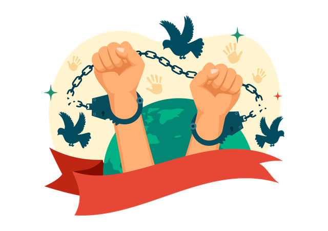 Remembrance Of Victims Of Slavery  Illustration