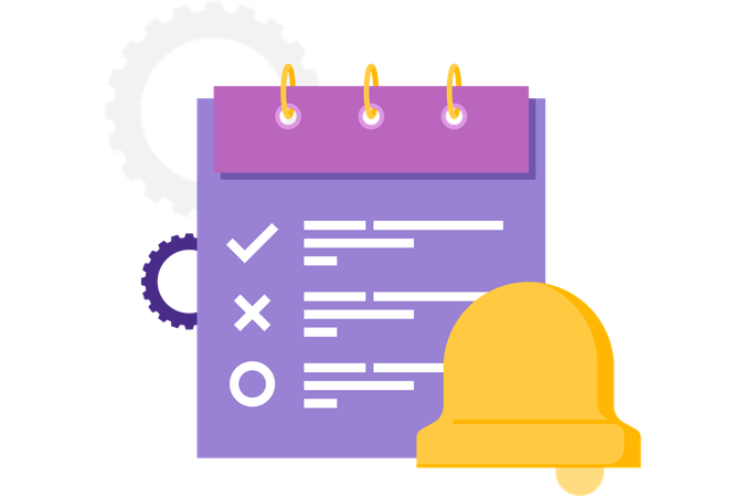 Reminder sticky notepad  Illustration