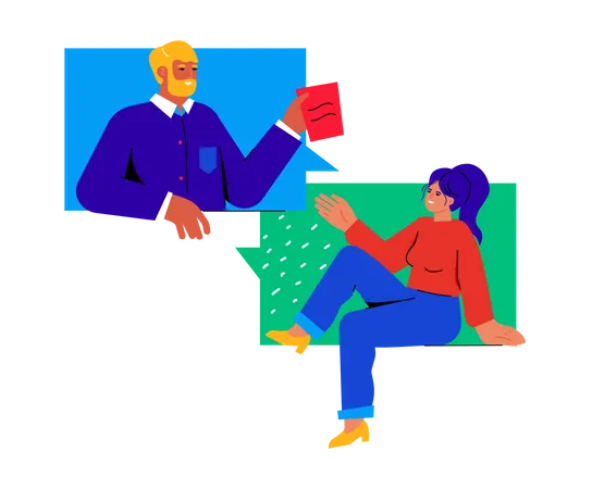 Remote Communication Modern Colorful Flat Design Style Illustration On White Background Scene With Two People Chatting During Lunch Break Relationships Online Talk Friendship At A Distance Illustration