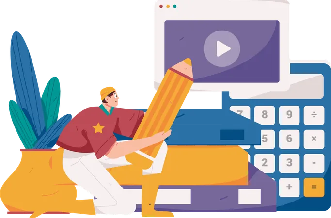 Remote Education  Illustration