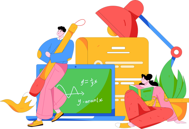 Remote Education  Illustration