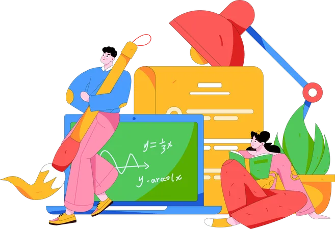 Remote Education  Illustration