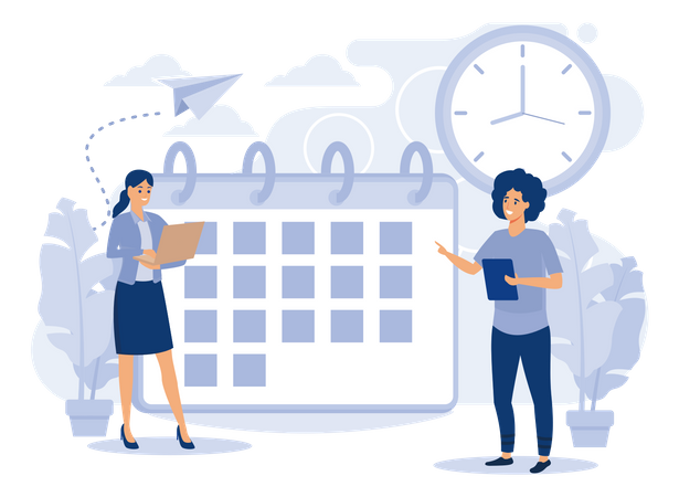 Remote education timetable  Illustration