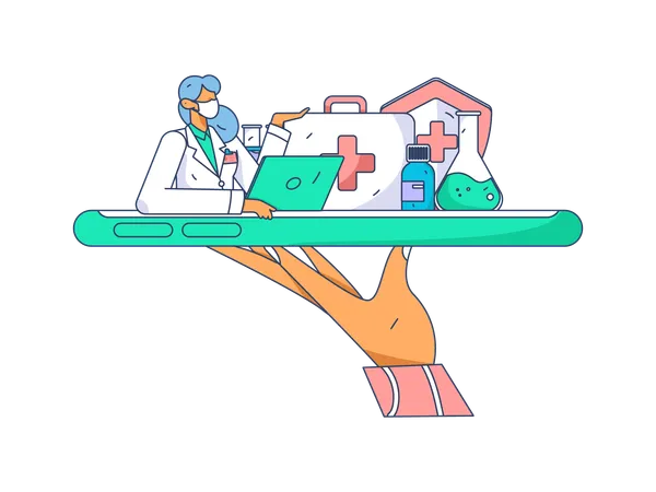 Remote Healthcare  Illustration