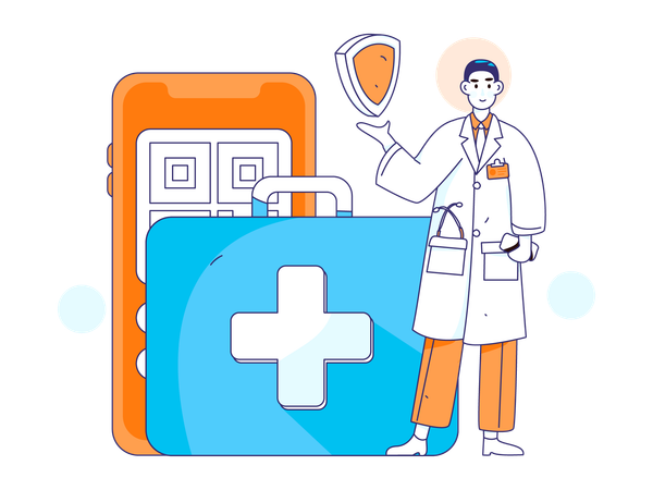 Remote Healthcare  Illustration