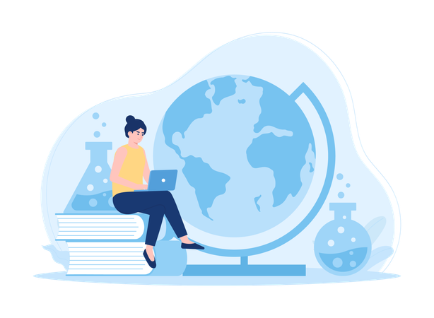 Remote Learning  Illustration