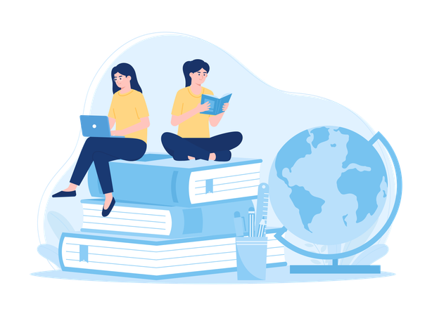 Remote Learning  Illustration