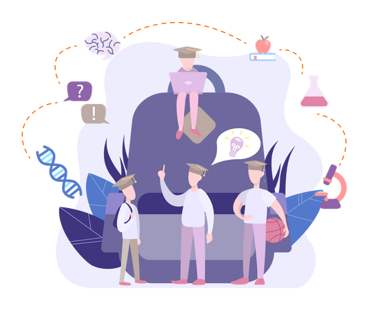 Remote learning system  Illustration