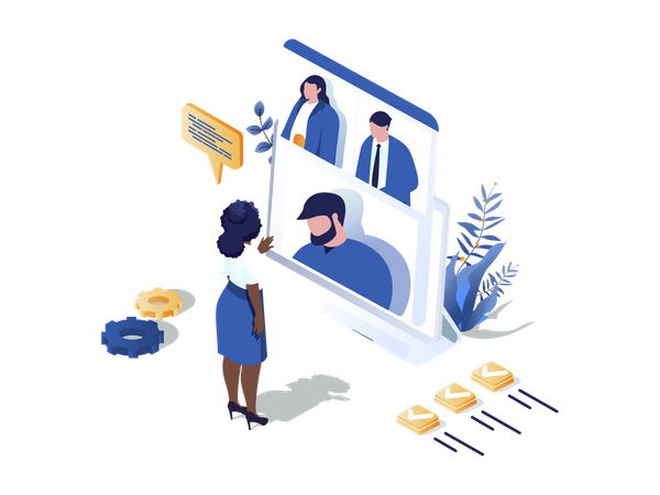 Remote Team  Illustration