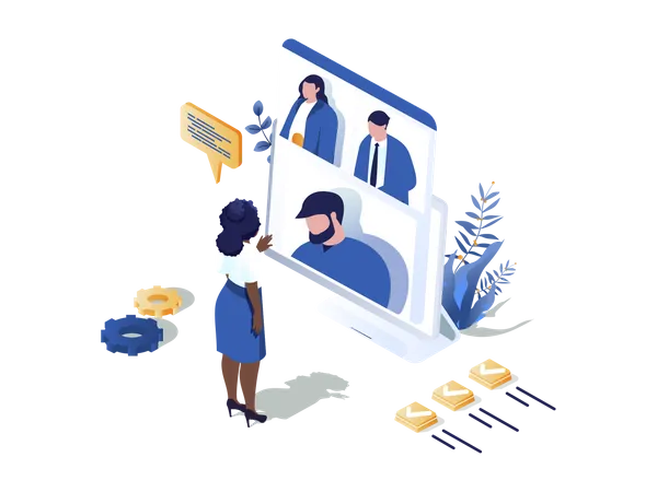 Remote Team  Illustration