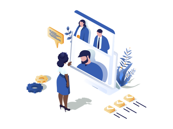 Remote Team  Illustration