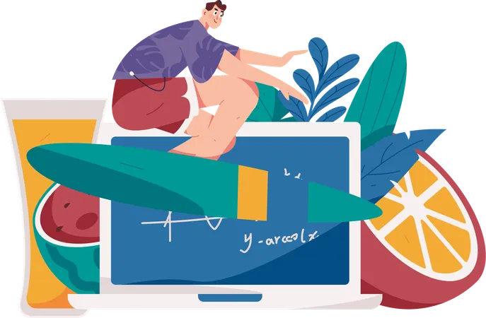 Remote work  Illustration