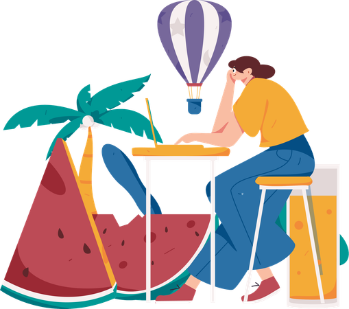 Remote work  Illustration