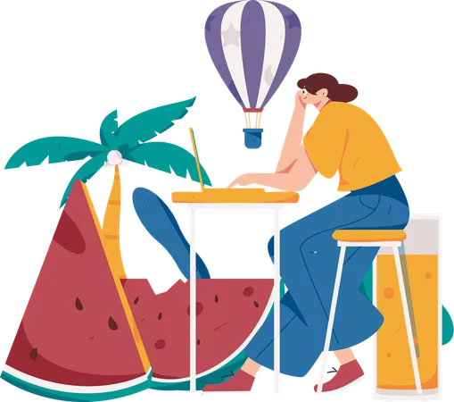 Remote work  Illustration