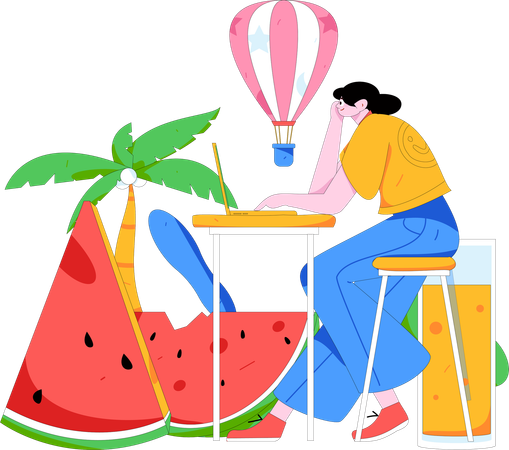 Remote work  Illustration