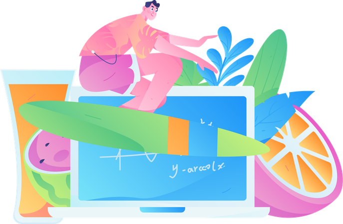 Remote work  Illustration