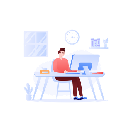 Remote Work  Illustration