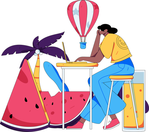 Remote work  Illustration