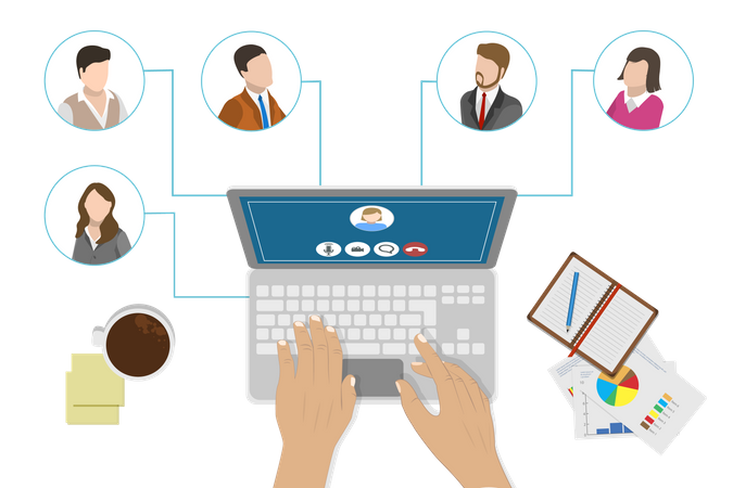Remote Work  Illustration