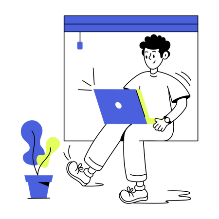 Remote Work  Illustration