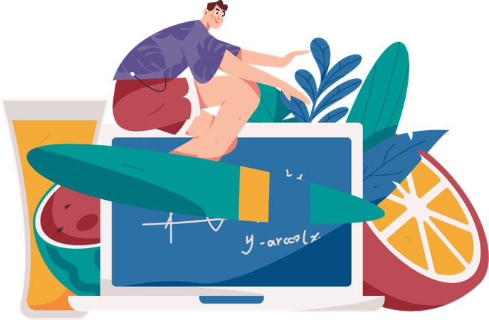 Remote work  Illustration