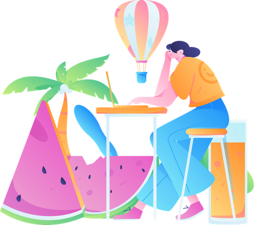Remote work  Illustration