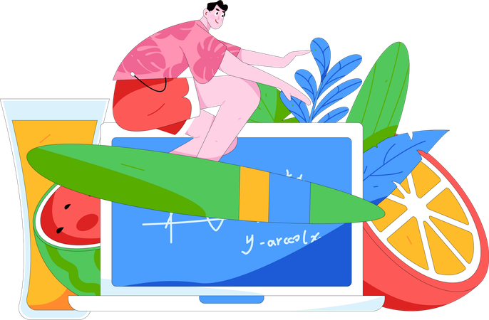Remote work  Illustration