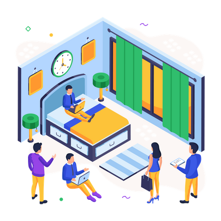 Remote Worker  Illustration