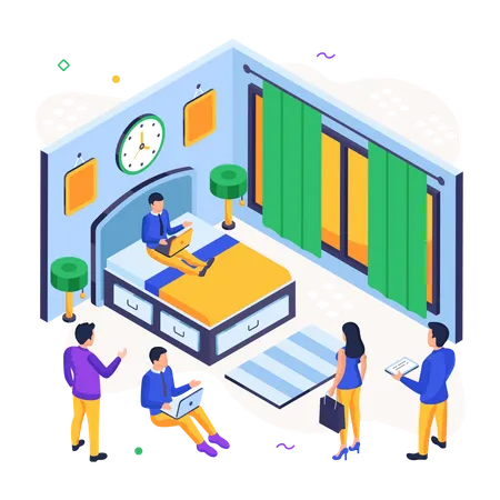 Remote Worker  Illustration