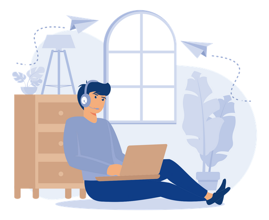 Remote Working  Illustration