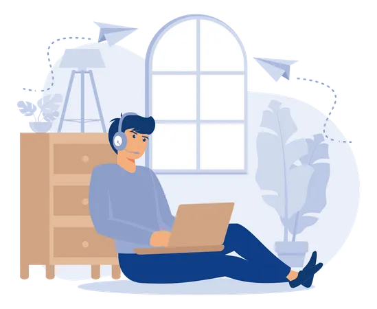 Remote Working  Illustration