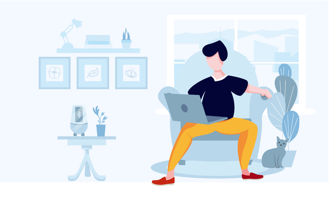 Remote working  Illustration