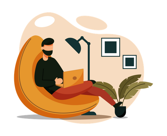 Remote working  Illustration