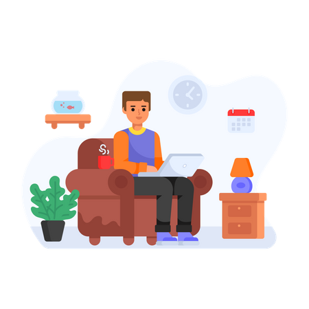 Remote Working  Illustration