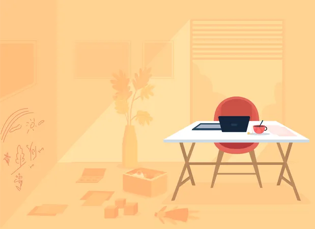 Remote working Place  Illustration