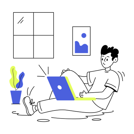 Remotely work  Illustration