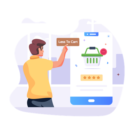 Remove Item from cart  Illustration
