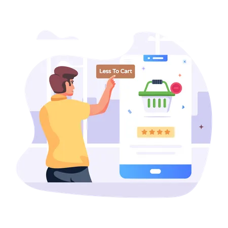 Remove Item from cart  Illustration