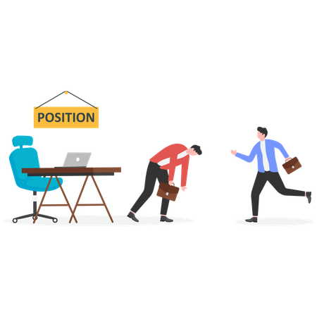 Remplacement d'employé dans l'entreprise  Illustration