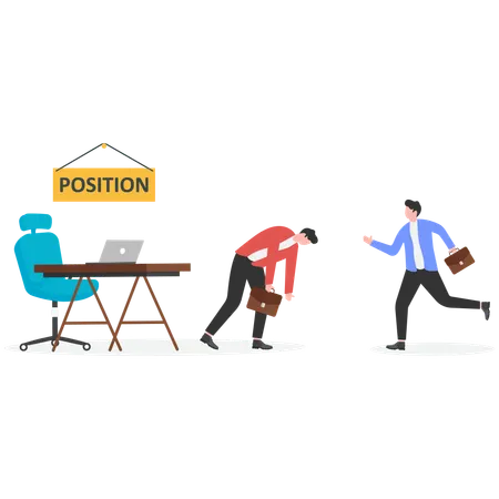 Remplacement d'employé dans l'entreprise  Illustration
