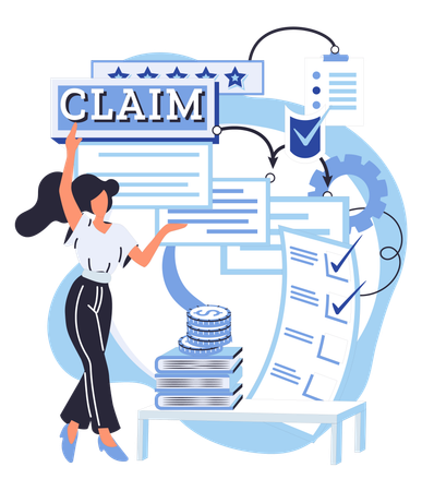 Remplir une demande de réclamation : première étape du processus  Illustration