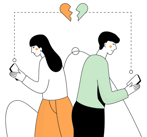 Rencontre sur Internet  Illustration
