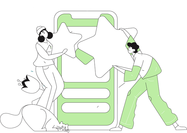 Matchs de rendez-vous en ligne  Illustration
