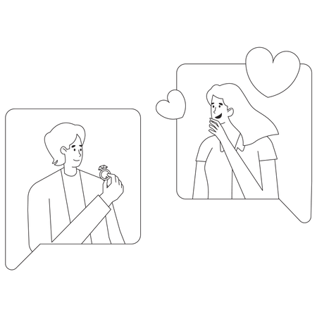 Rencontres en ligne  Illustration