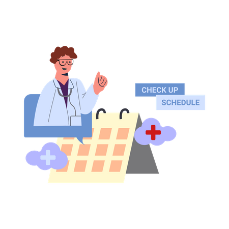 Rendez-vous chez le médecin  Illustration